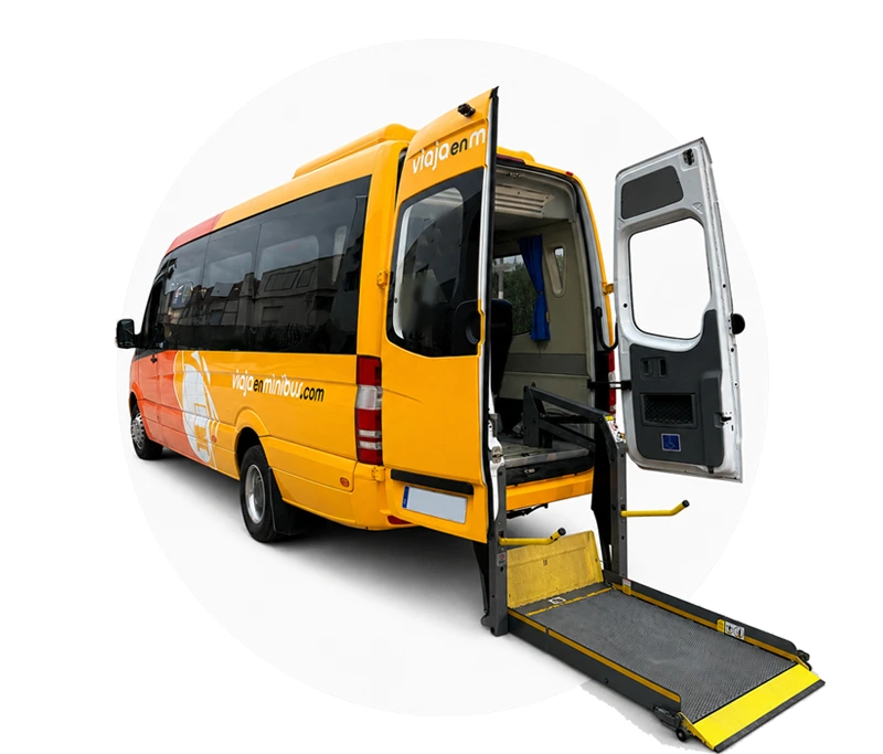 Inicio 4 magen del autocar adaptado para personas con movilidad reducida de ViajaenMinibus.com para alquilar